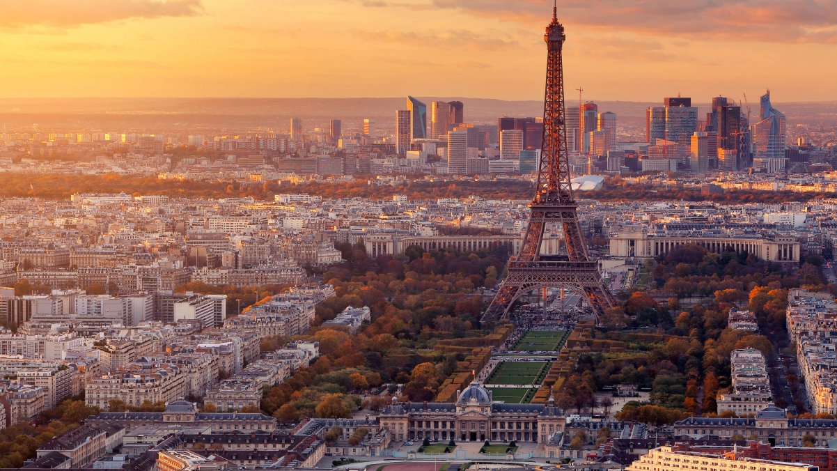巴黎铁塔城市风景4k壁纸