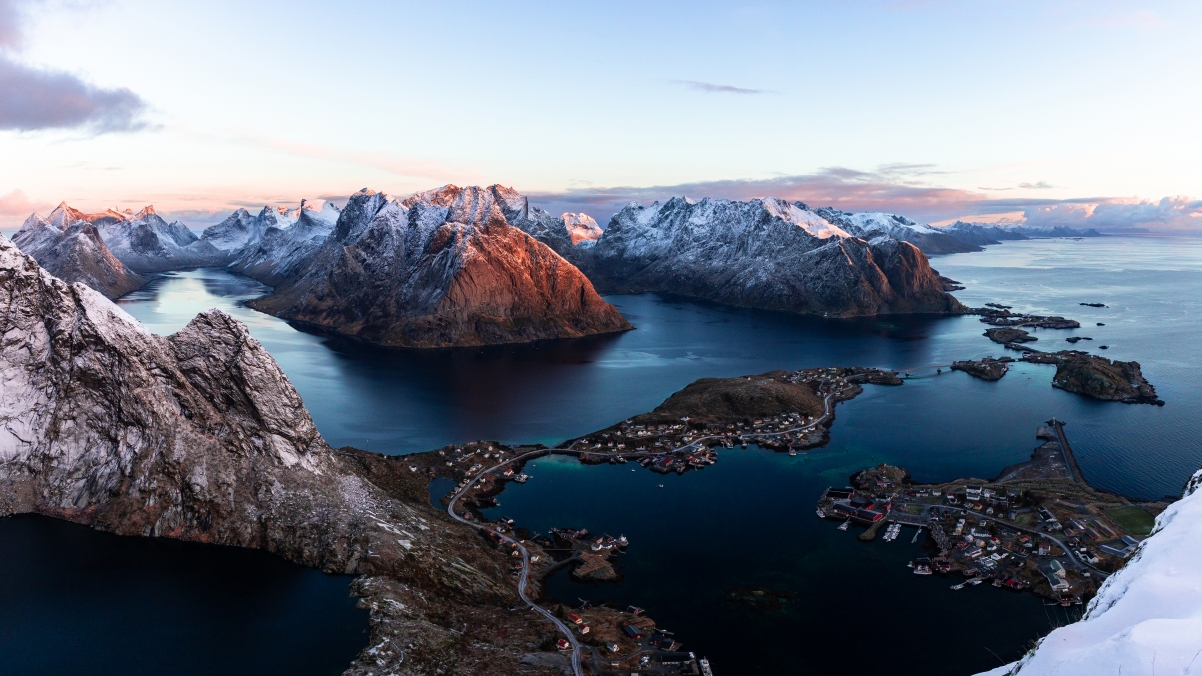 reinebringen群岛挪威风景4k壁纸3840x2160