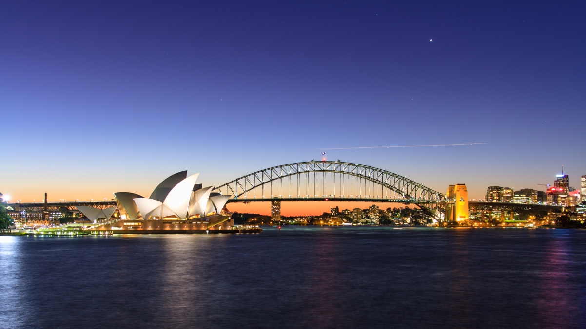 悉尼歌剧院悉尼港悉尼港湾大桥4k风景壁纸