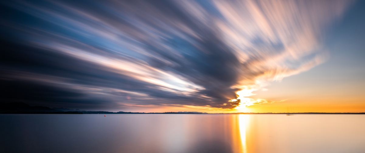 海边日落自然风景摄影3440x1440壁纸