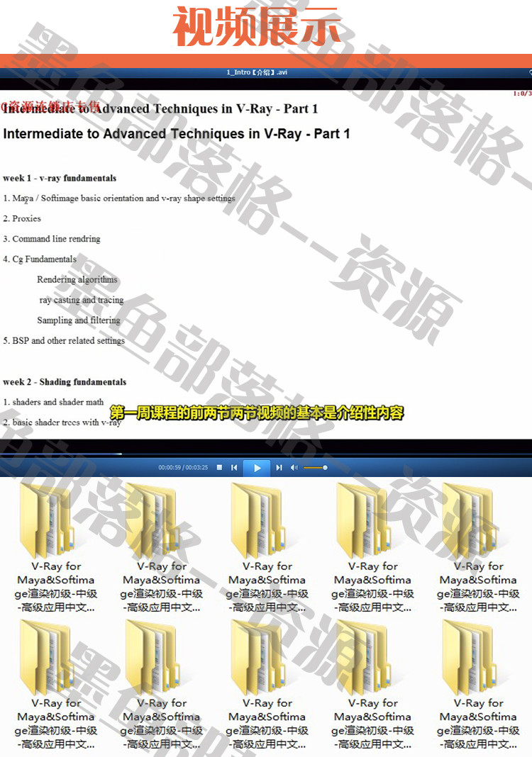 VRay for Maya渲染初级-中级-高级应用VRay渲染中文字幕视频教程（价值286元）