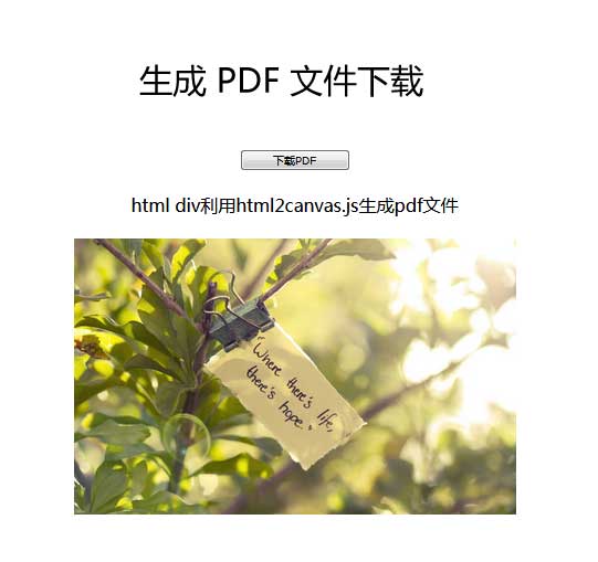 网页文本pdf生成下载代码