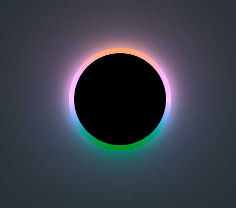 彩色发光的黑洞动画特效