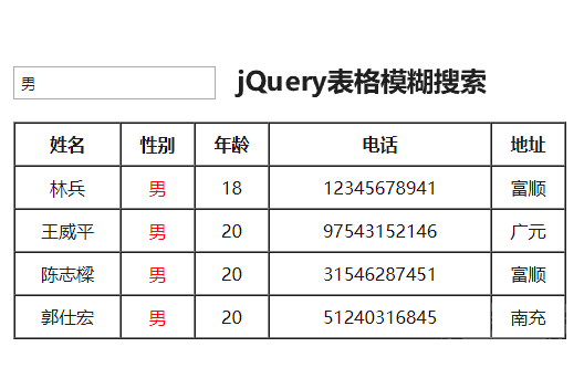 【独家】简洁表格模糊搜索插件，单条结果输出，纯净无干扰