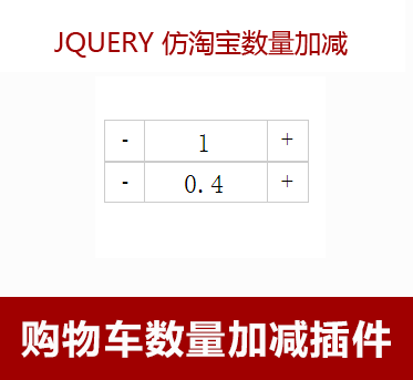 jQuery仿淘宝商品数量选择框加减代码