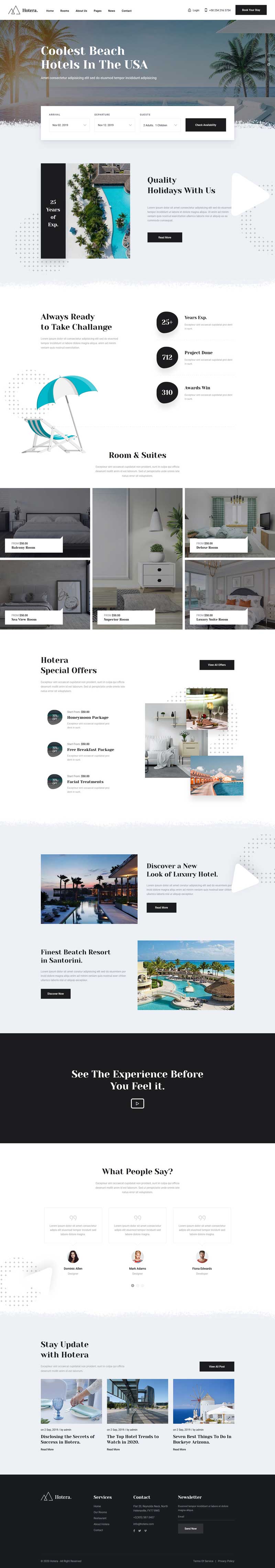 五星级酒店和度假村官网HTML模板