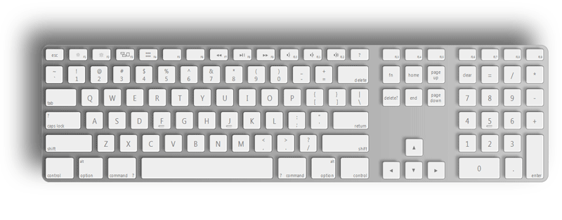 纯css3绘制苹果电脑键盘样式代码