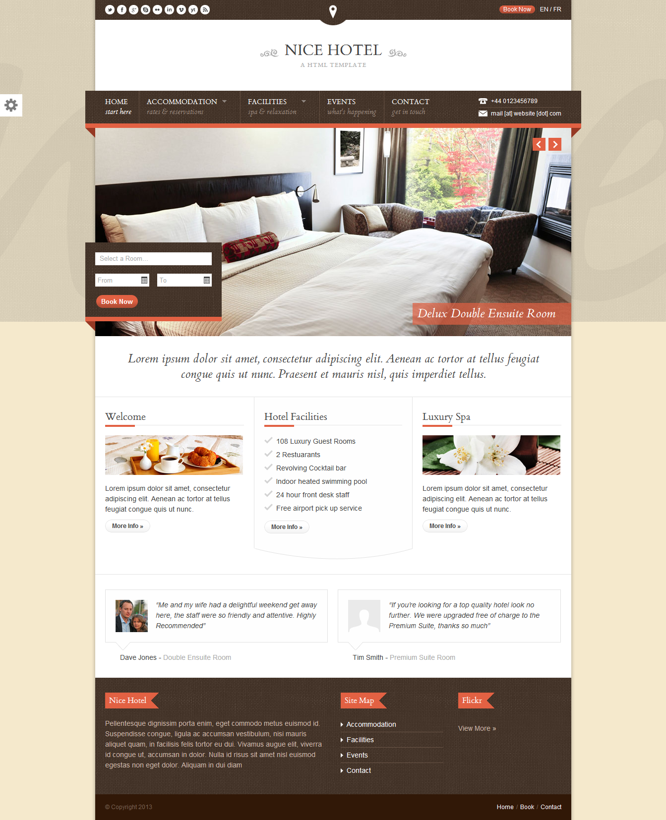 酒店房间预订网页模板_酒店hotel网页html模板下载