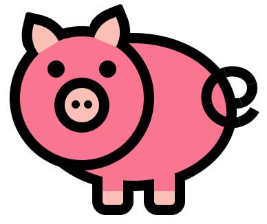 纯css3绘制可爱的小猪猪样式代码
