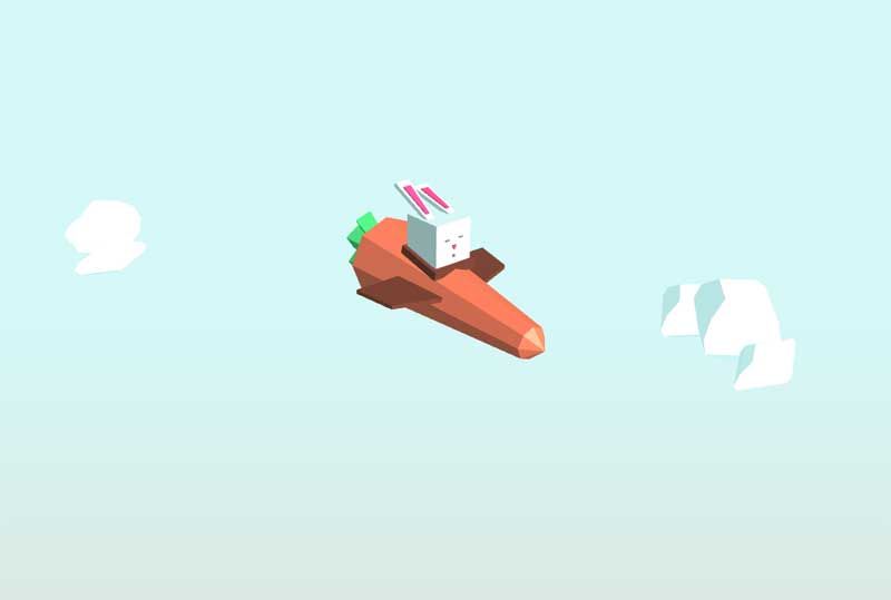 html5 3D飞行兔子萝卜小游戏代码