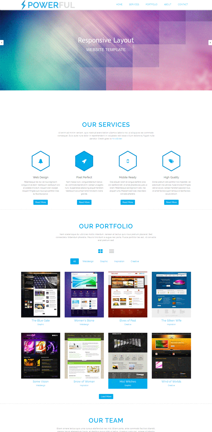 蓝色简洁大气的建站公司网站HTML5模板