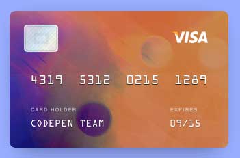 html5制作visa信用卡3D立体动画效果