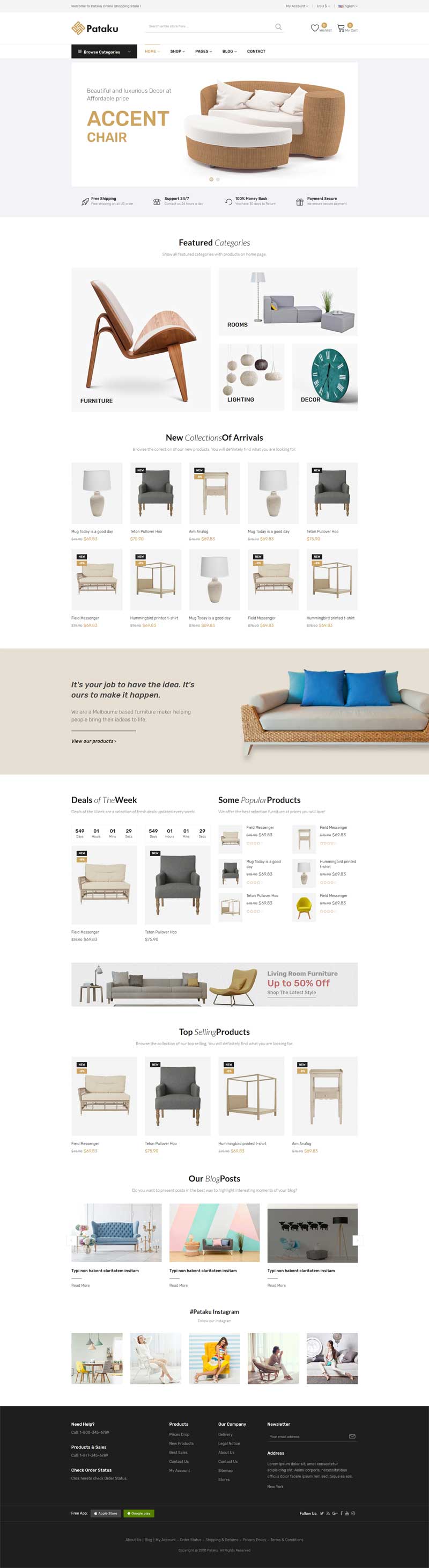 响应式的家具商城网站模板