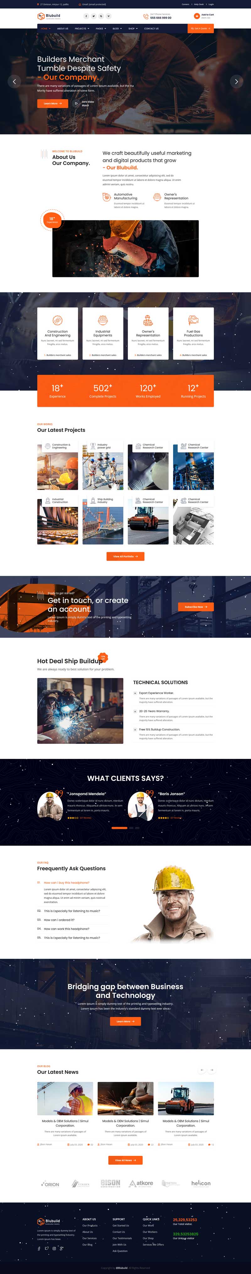 工业建筑集团公司HTML模板