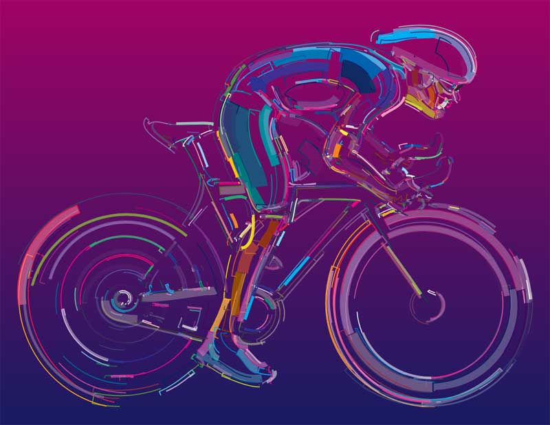 html5 svg流体的3D自行车骑行动画特效