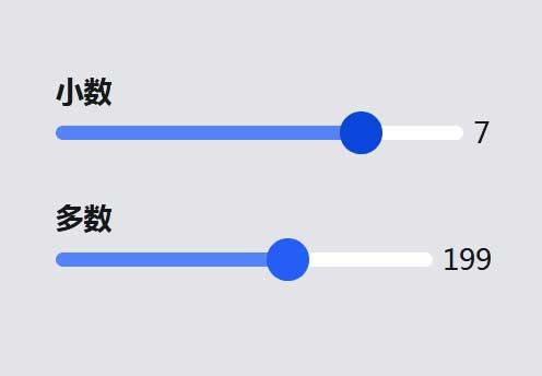 HTML5范围滑块拖动数值特效实例