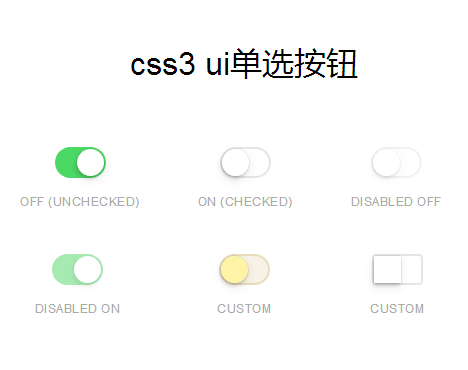 纯css3仿IOS单选按钮样式代码