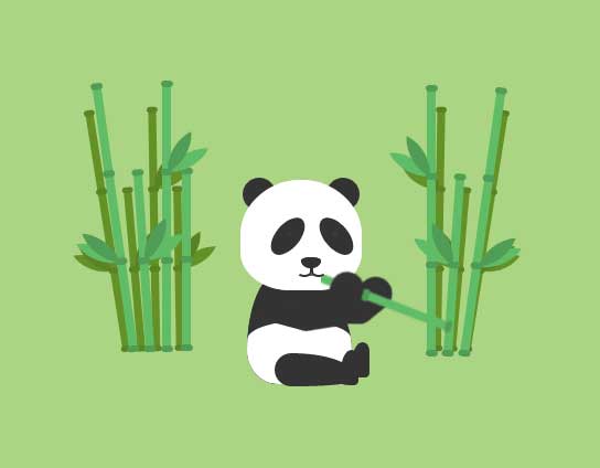 html5 css3吃竹子的熊猫动画