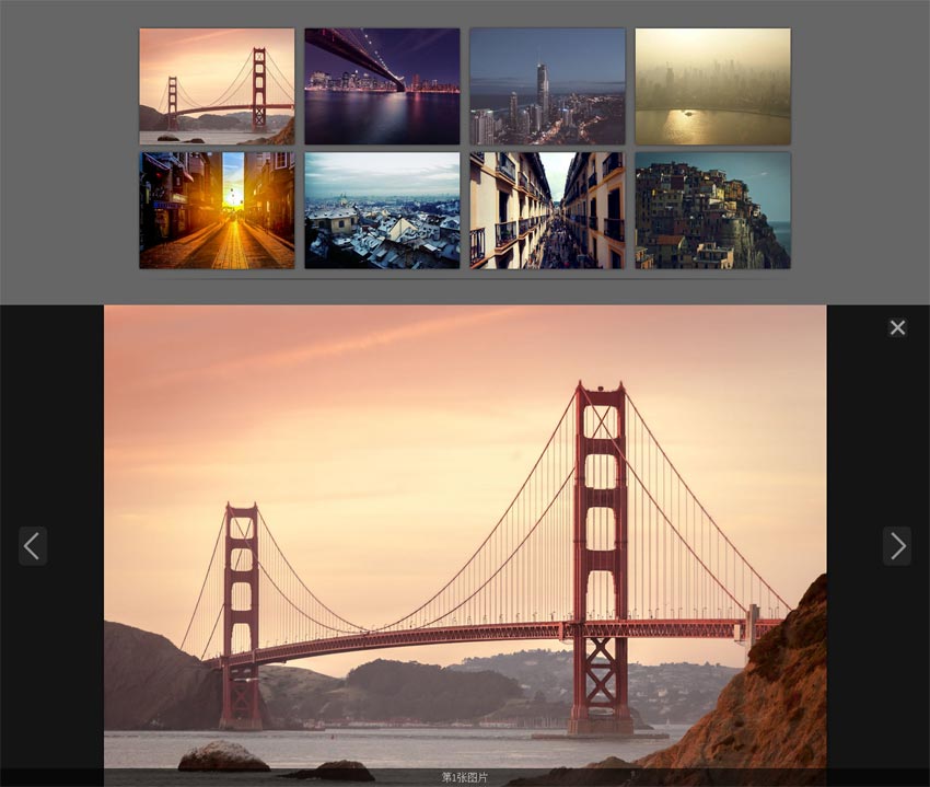 baguettebox.js图片插件制作点击相册图片全屏幻灯片预览代码