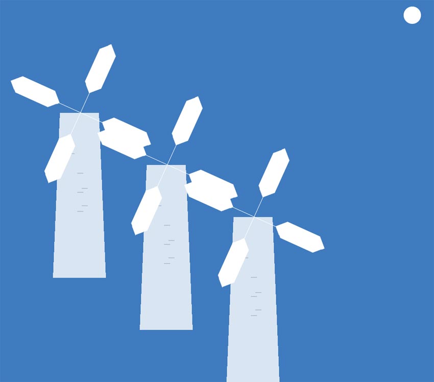CSS3 animation属性制作逼真的大风车旋转动画代码