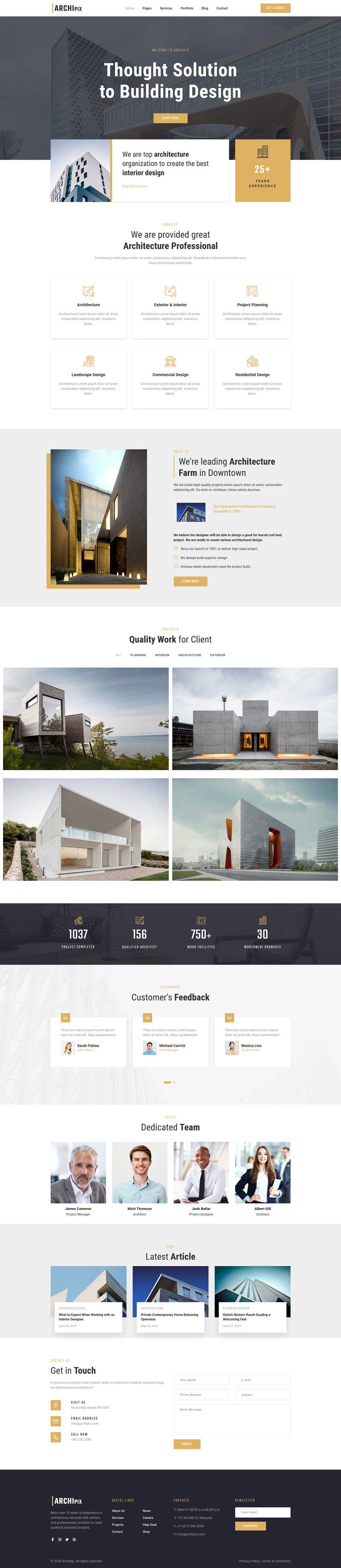 简洁的房产建筑设计网站模板