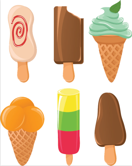 卡通可爱的冰淇淋图标素材psd下载
