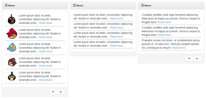 jQuery Bootstrap响应式新闻列表文字上下滚动特效