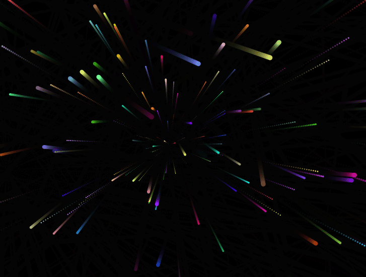 html5 canvas彩色扩散粒子动画特效