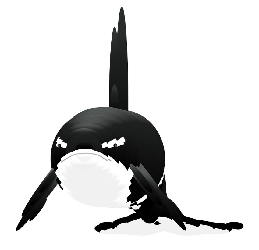 html5绘制图形svg制作鲨鱼游动动画效果代码