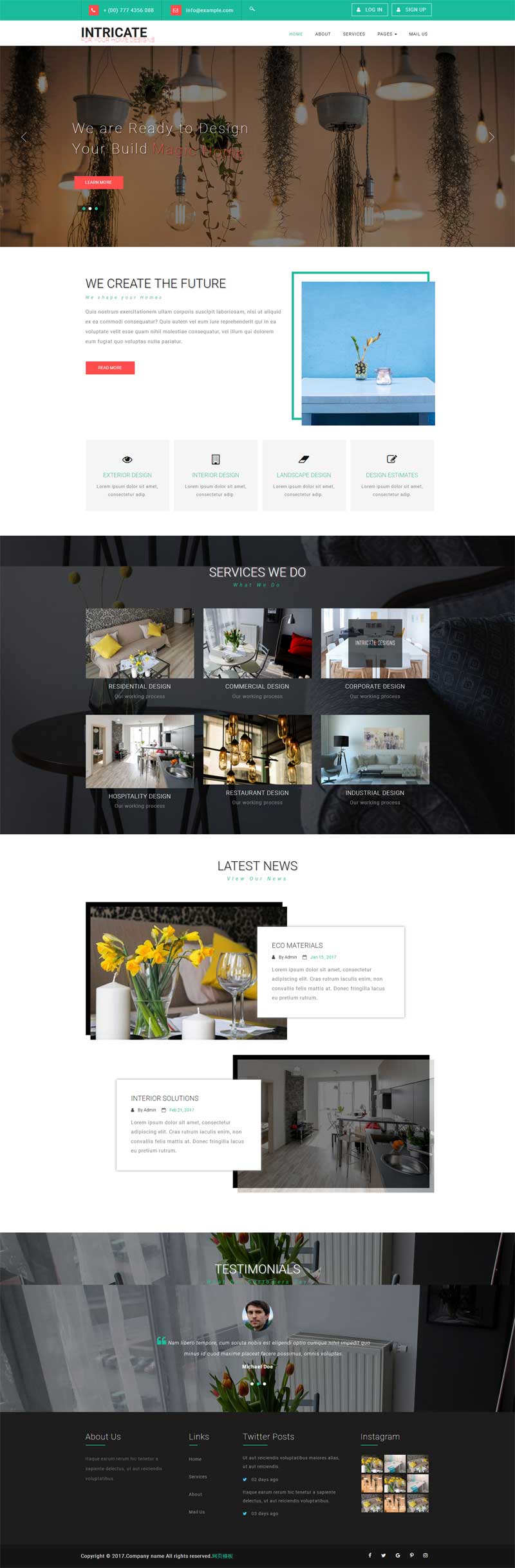 大气的室内家具装饰公司网站html模板