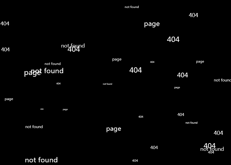 html5 canvas绘制404未找到页面动画模板