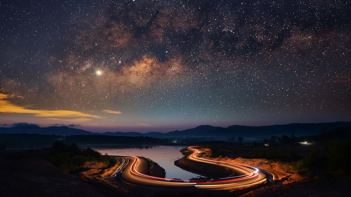 星空公路夜景4k电脑壁纸3840x2160 4k风景图片高清壁纸 墨鱼部落格