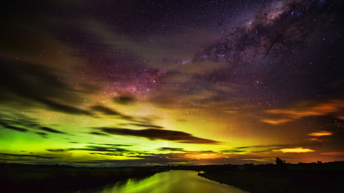 新西兰的南极光3840x2160风景壁纸4k