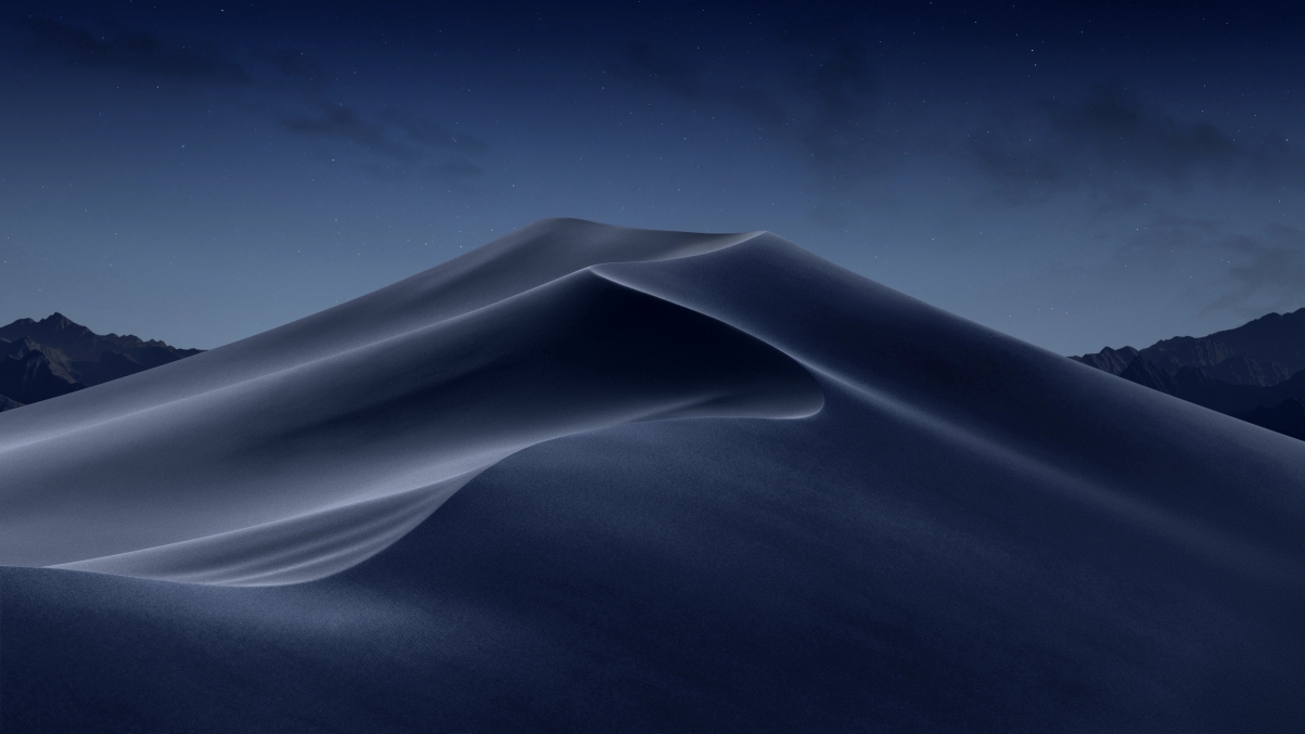 苹果系统 莫哈韦沙漠 夜晚 5k风景壁纸5120x2880