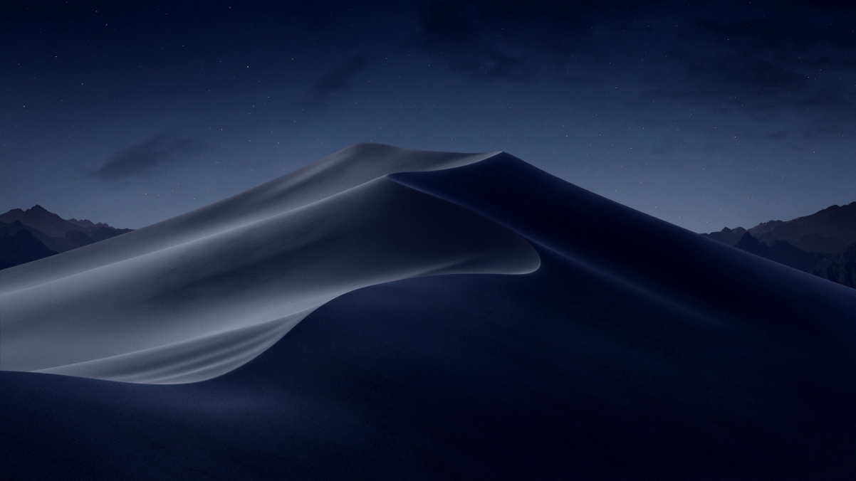 苹果MacOS Mojave，绝美夜晚沙漠风景，超清4K壁纸下载，分辨率高达3840x2160