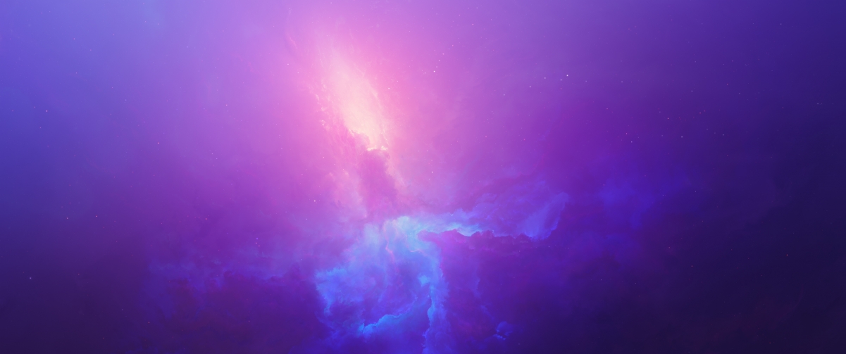 《The Torch》紫色星云3440x1440壁纸