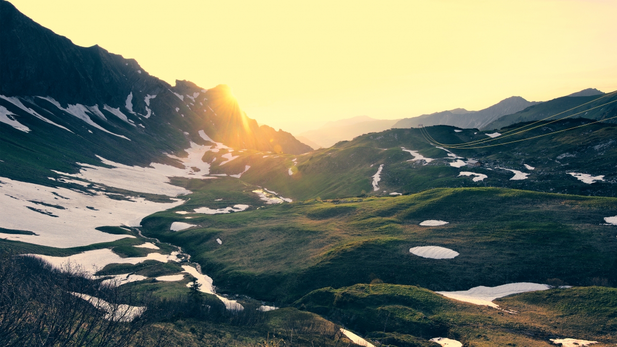 巴伐利亚的日落4K风景壁纸