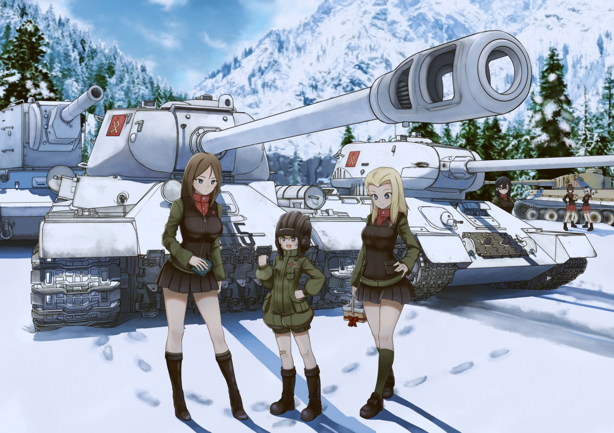 女孩和坦克4K动漫壁纸