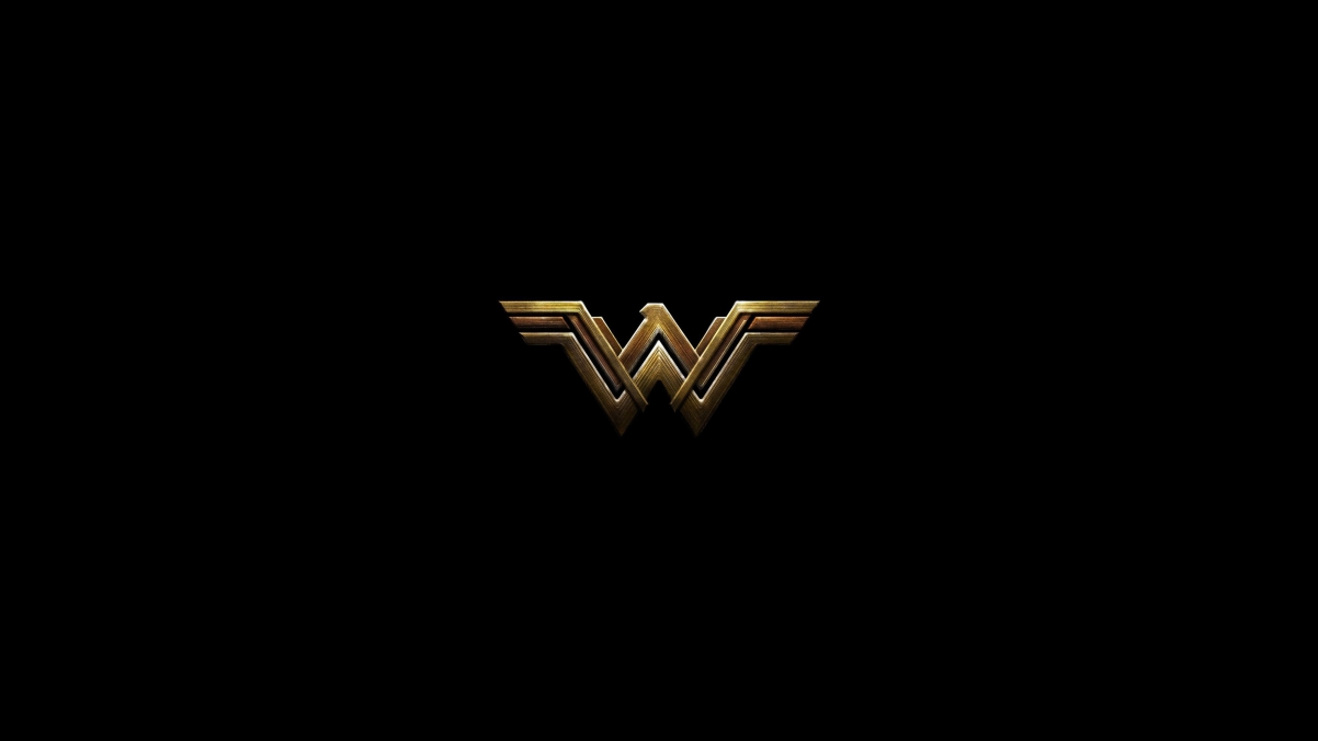 神奇女侠标志，Wonder Woman，黑色背景，盖尔加朵，超级英雄，正义联盟，4K壁纸