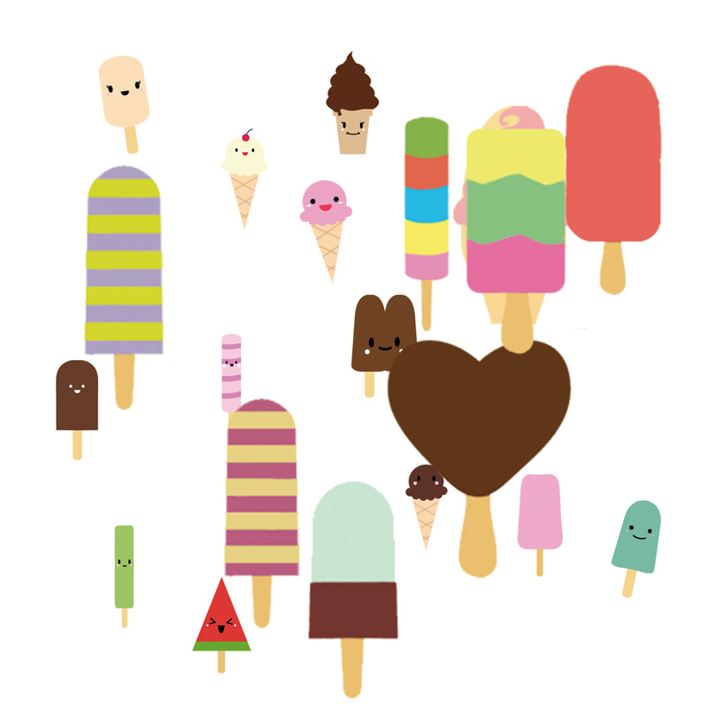 卡通可爱的雪糕冰激凌图标素材下载