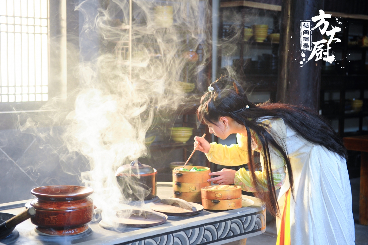 花间提壶大厨蒋佳恩剧照，4K高清壁纸，方一勺绝美瞬间，4256x2832免费下载