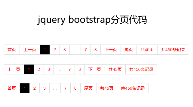 jQuery bootstrap自定义的分页插件