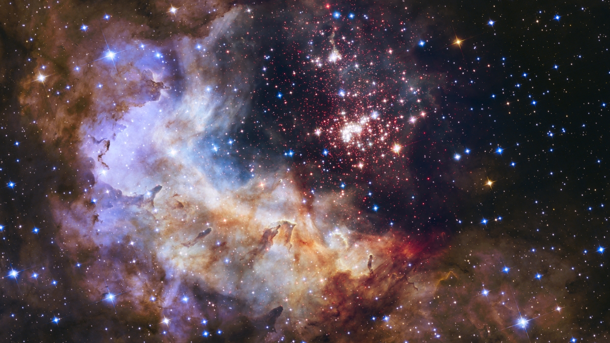 天上的烟火，NASA，ESA，星团，银河系，恒星，星空3840x2160高清壁纸