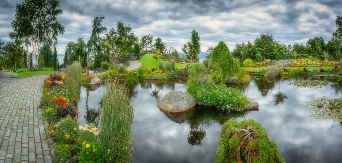 花园 公园 池塘 水 5K风景图片