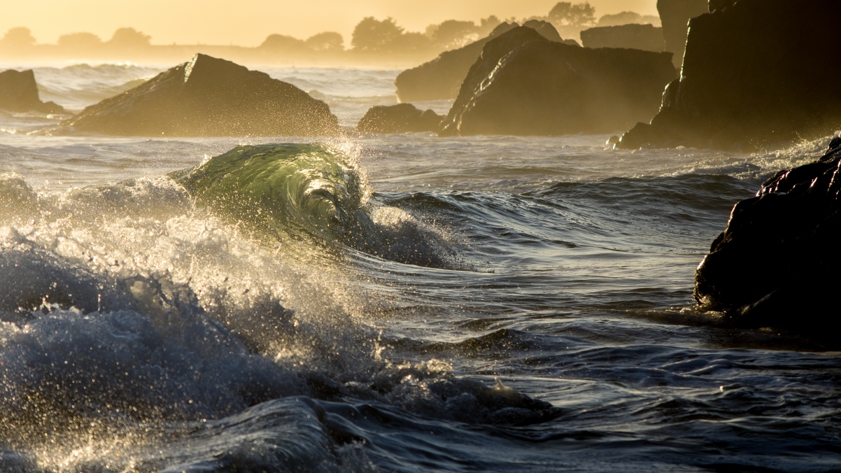 加州旧金山北部 海洋 海浪 3840x2160风景壁纸