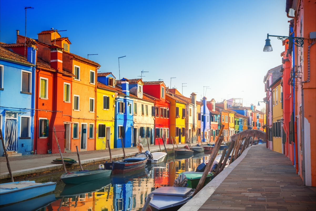 意大利威尼斯全景,运河,船,街道,城市,5K风光壁纸