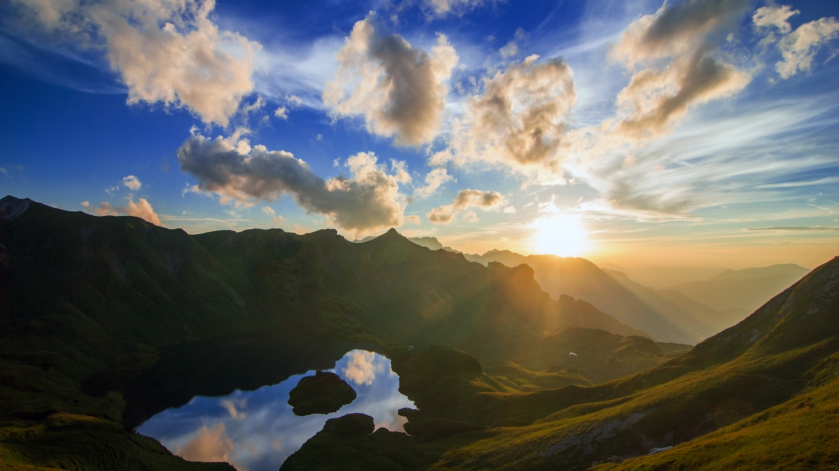 德国巴伐利亚 山 湖 自然风景3840x2160壁纸