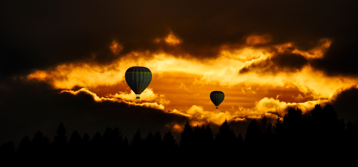 旅行 气球 天空 日落 云 神秘 假期 天气 8K壁纸