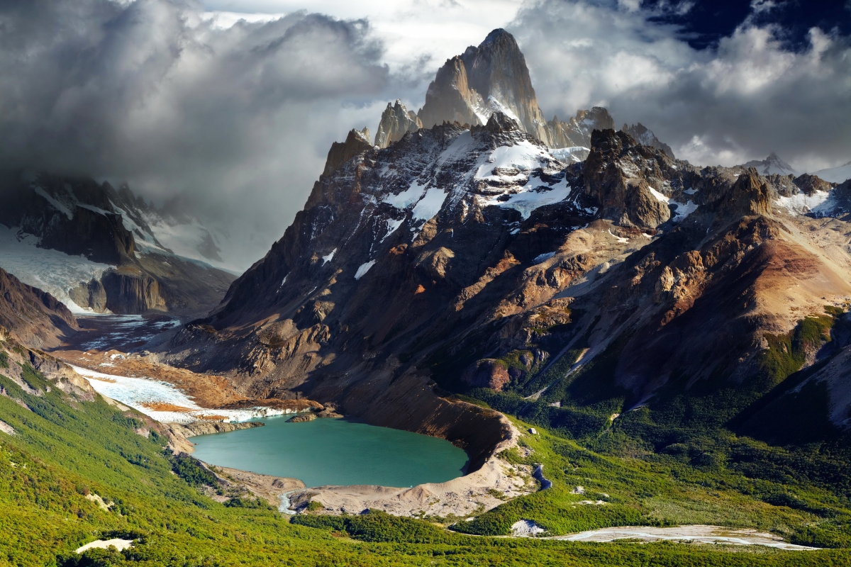 山 湖 峡谷 阿根廷4K全景图片