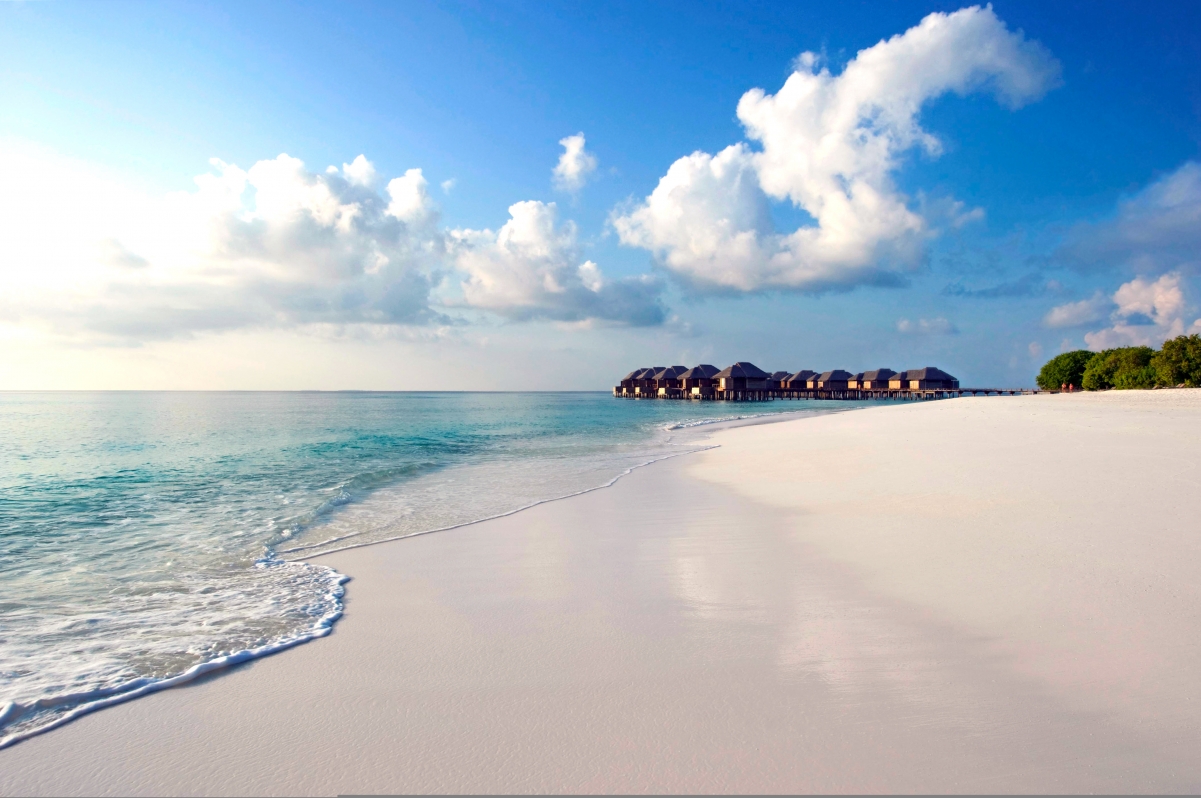 海洋 热带 海滩 马尔代夫风景4K壁纸